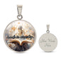 Made To Worship Circle Faith Pendant Necklace 2
