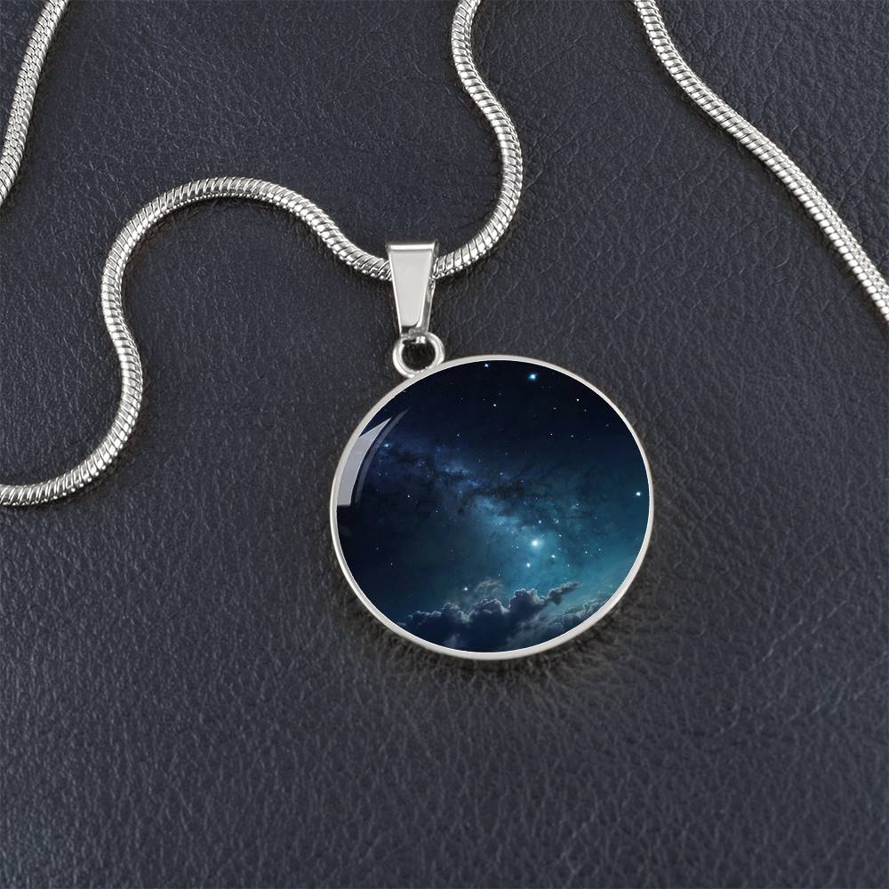 The Milky Way Stars Circle Pendant Necklace
