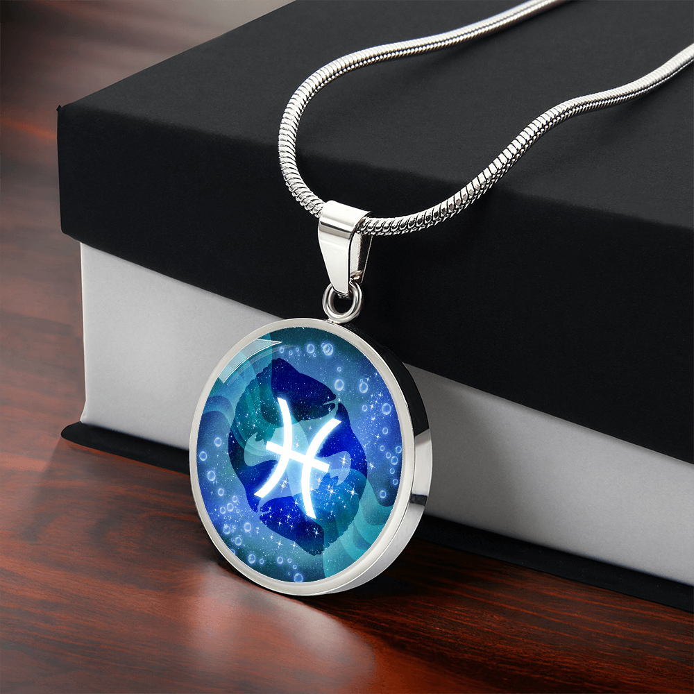 Pisces Zodiac Constellation Pendant Necklace