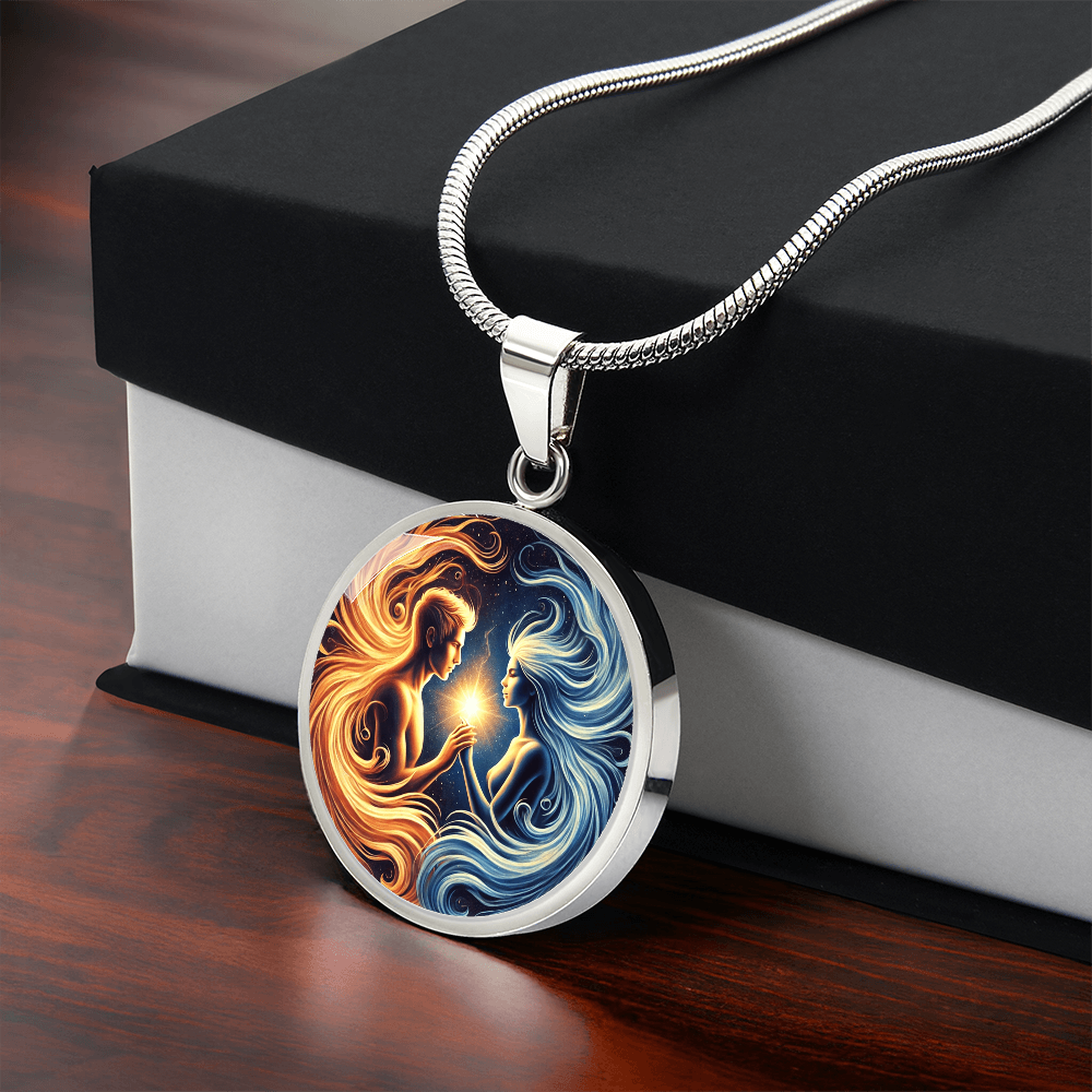 Twin Flames Soulmates Pendant Necklace