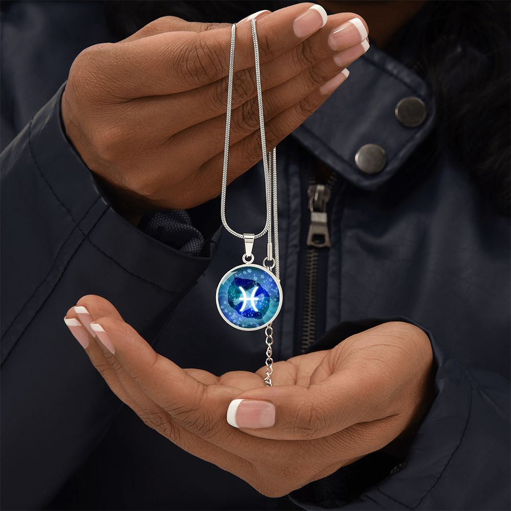 Pisces Zodiac Constellation Pendant Necklace