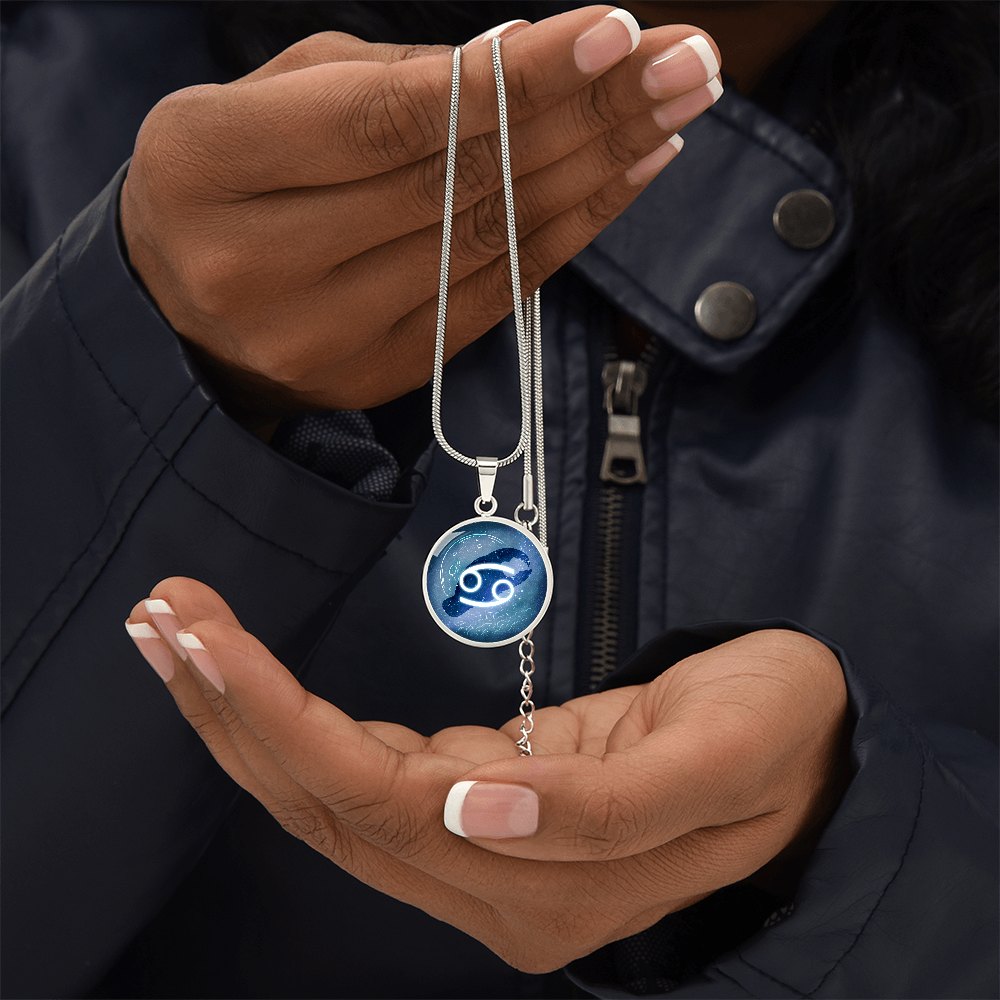 Cancer Zodiac Constellation Pendant Necklace