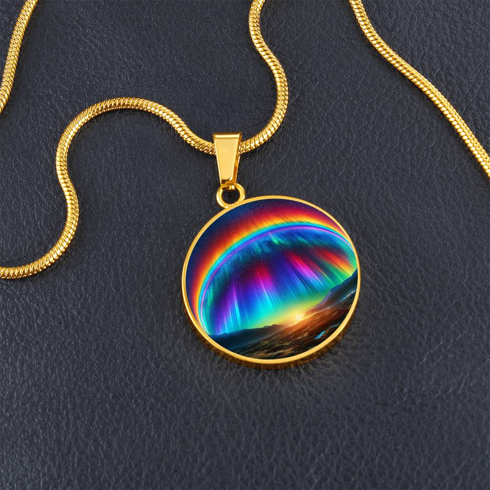The Northern Rainbow Circle Pendant Necklace