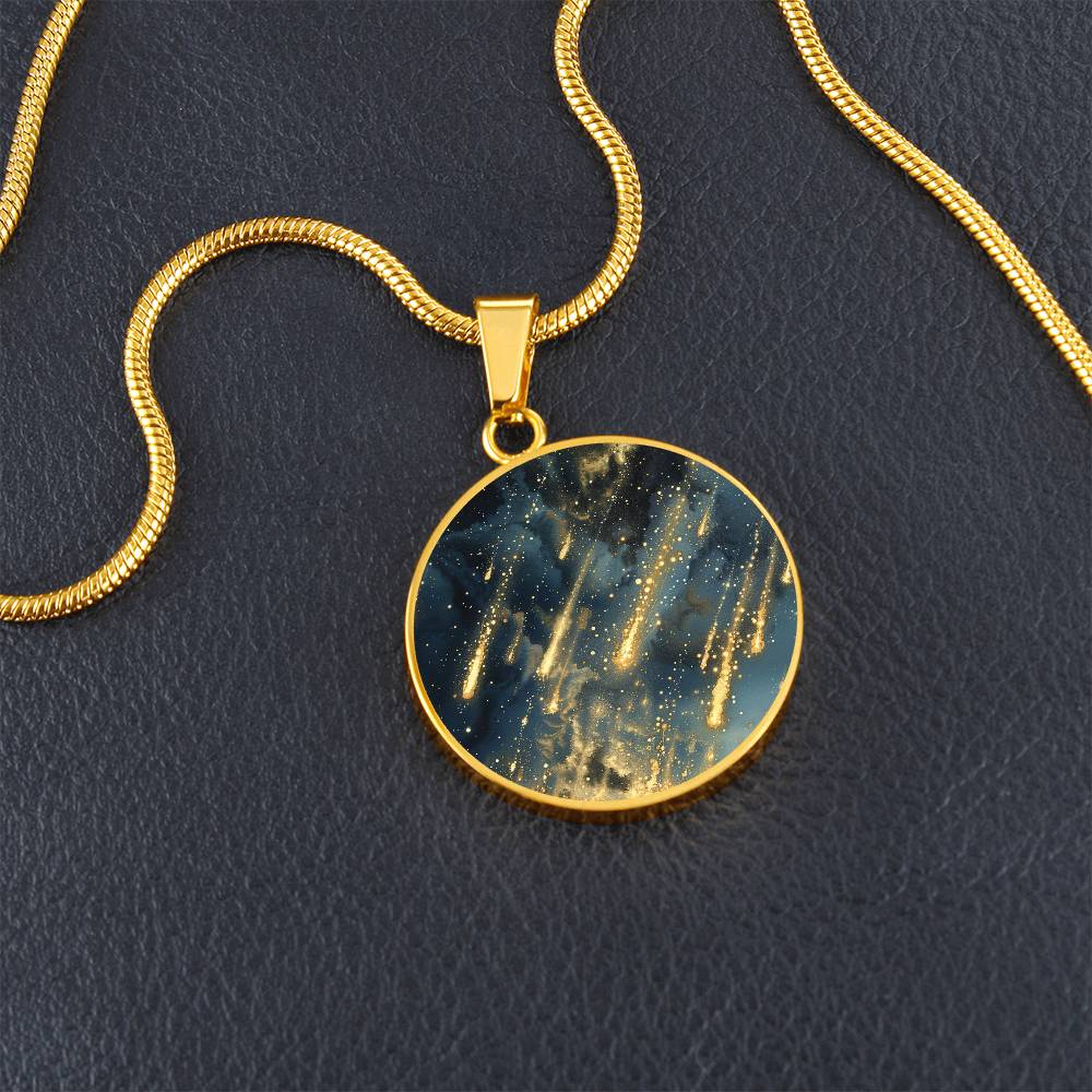 The Meteor Rain Circle Pendant Necklace