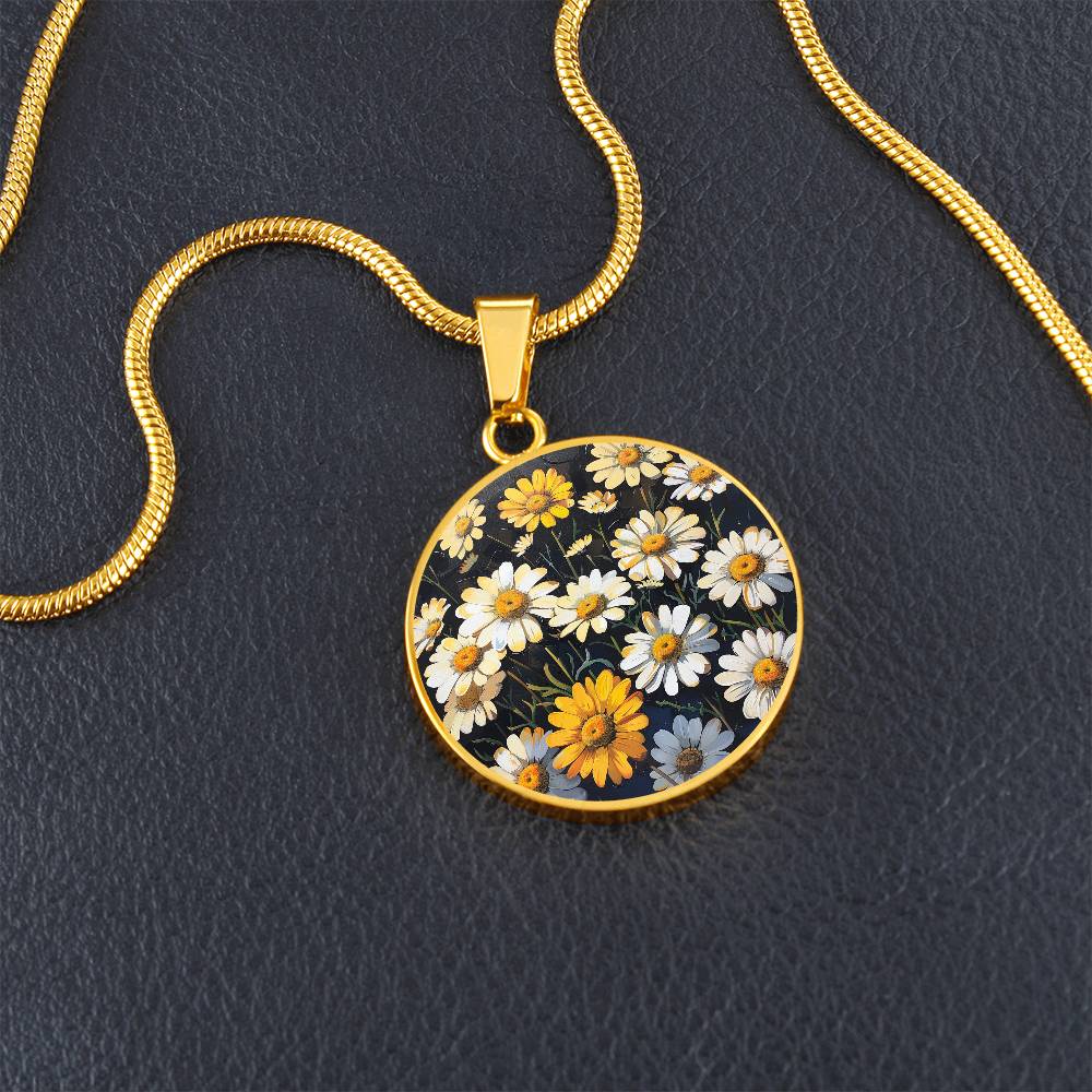 The Daisies Circle Pendant Necklace