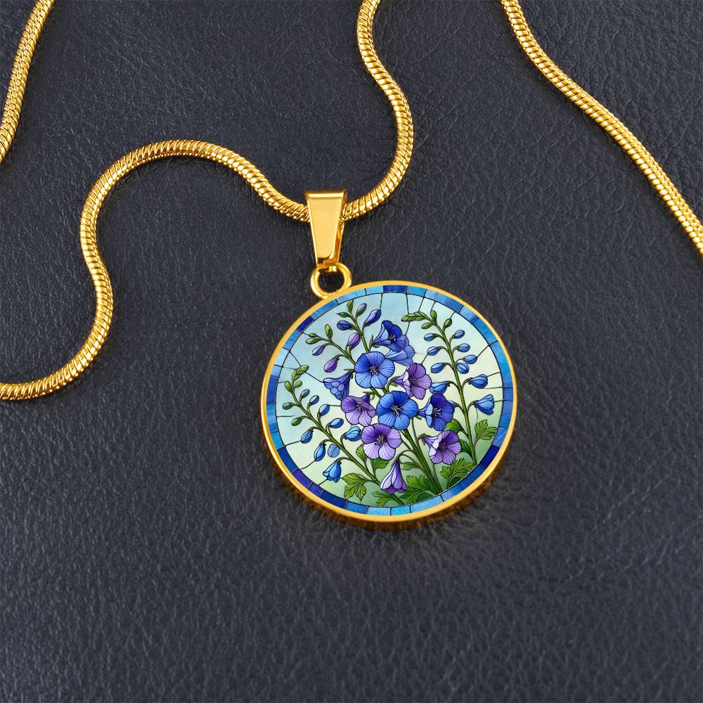 The Larkspur Circle Pendant Necklace