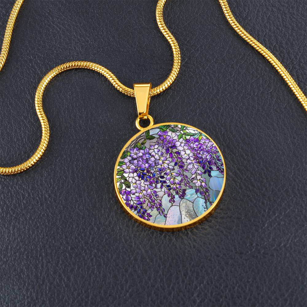 The Wisteria Cascade Circle Pendant Necklace
