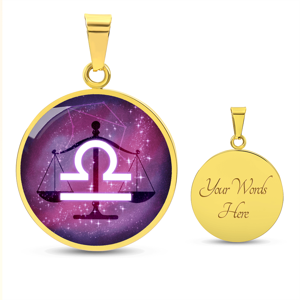 Libra Zodiac Constellation Pendant Necklace
