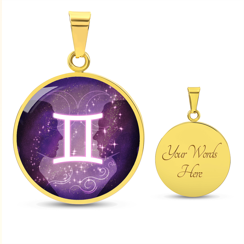 Gemini Zodiac Constellation Pendant Necklace
