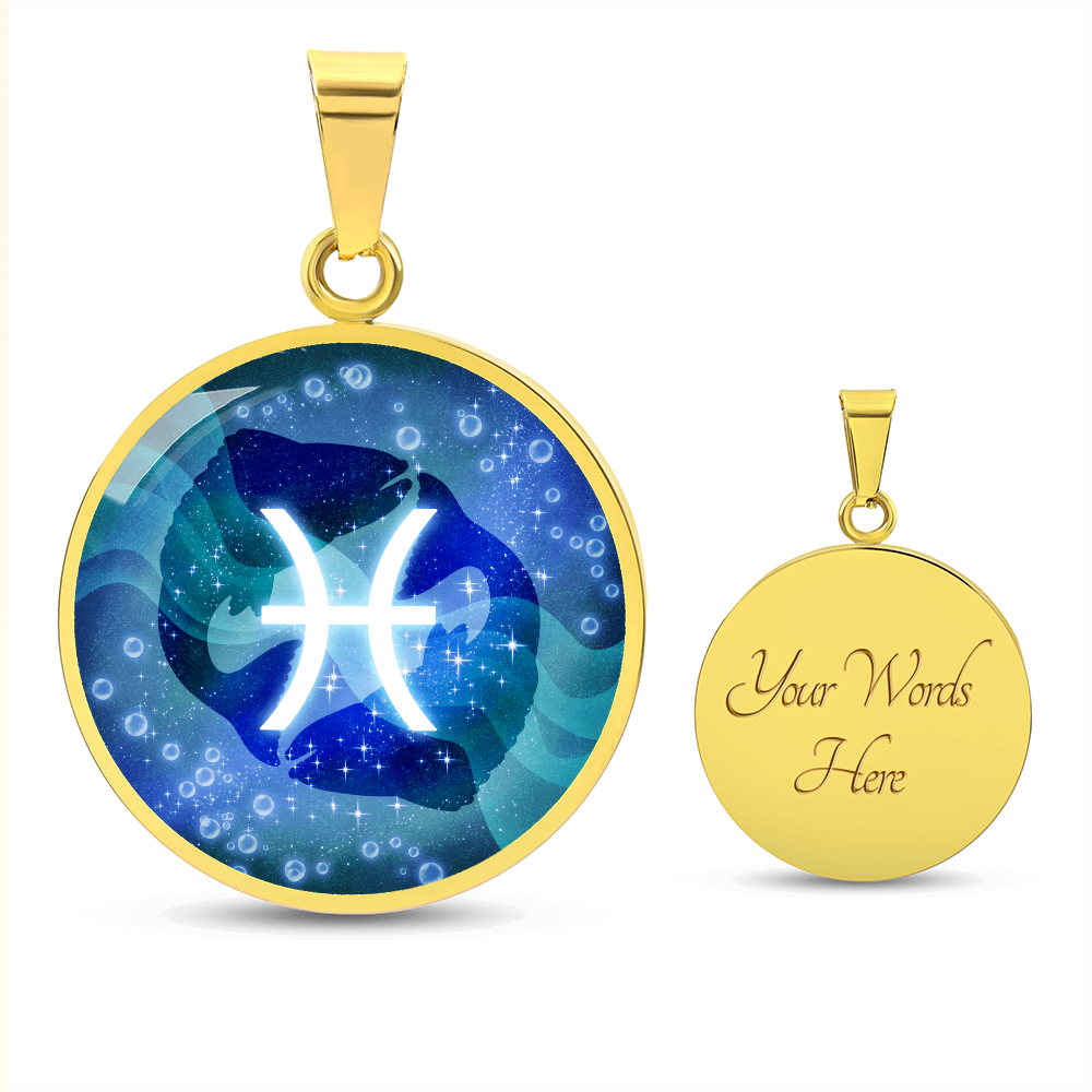 Pisces Zodiac Constellation Pendant Necklace