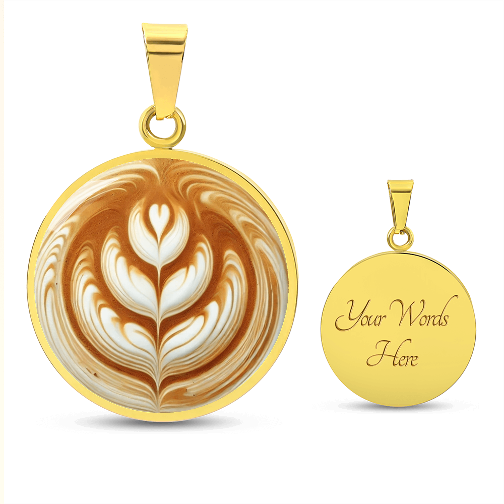 The Latte Love Circle Pendant Necklace