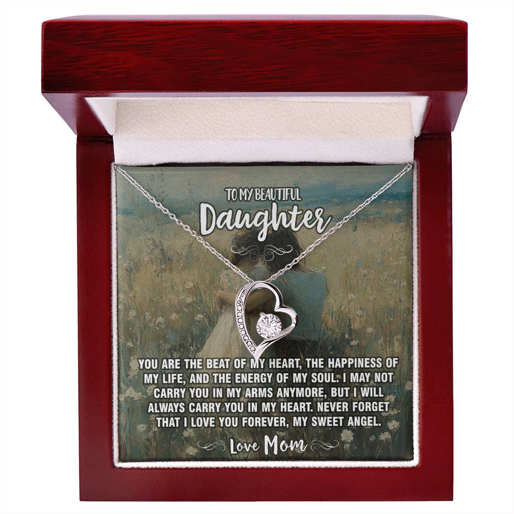 Beat Of My Heart Mom To Daughter Pendant Necklace