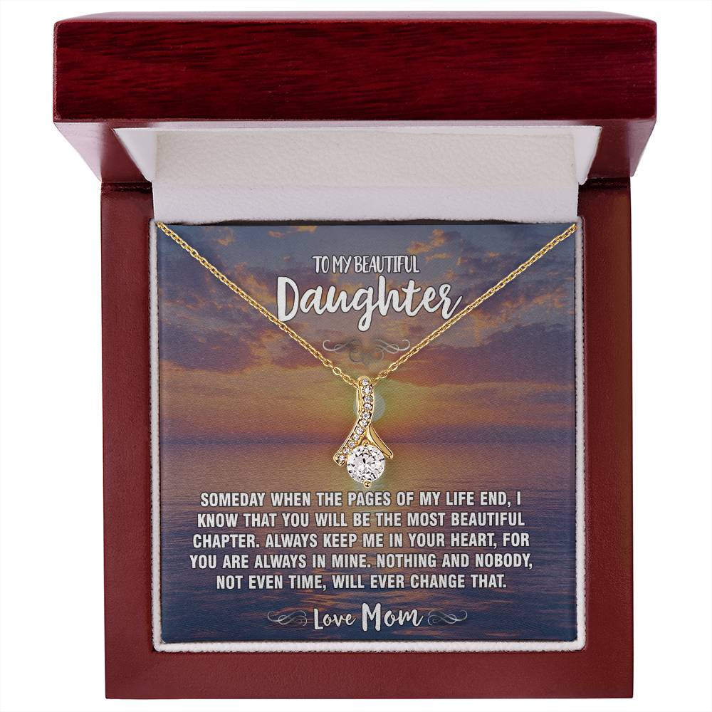 Beautiful Chapter Mom To Daughter Pendant Necklace