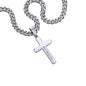 Faith Personalized Steel Cuban Chain Cross Necklace 2