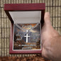Faith Personalized Steel Cross Necklace on Cuban Chain 9