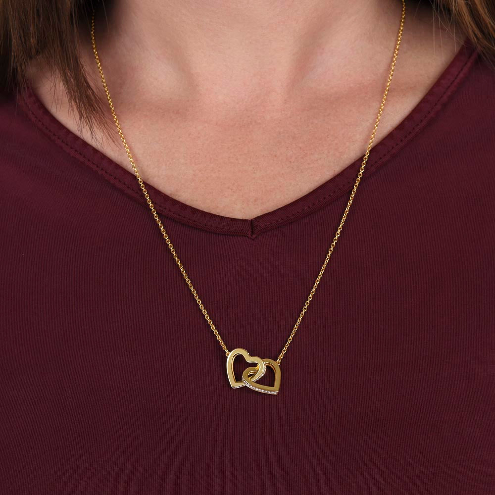 Bestie Whine Less Wine More Hearts Necklace