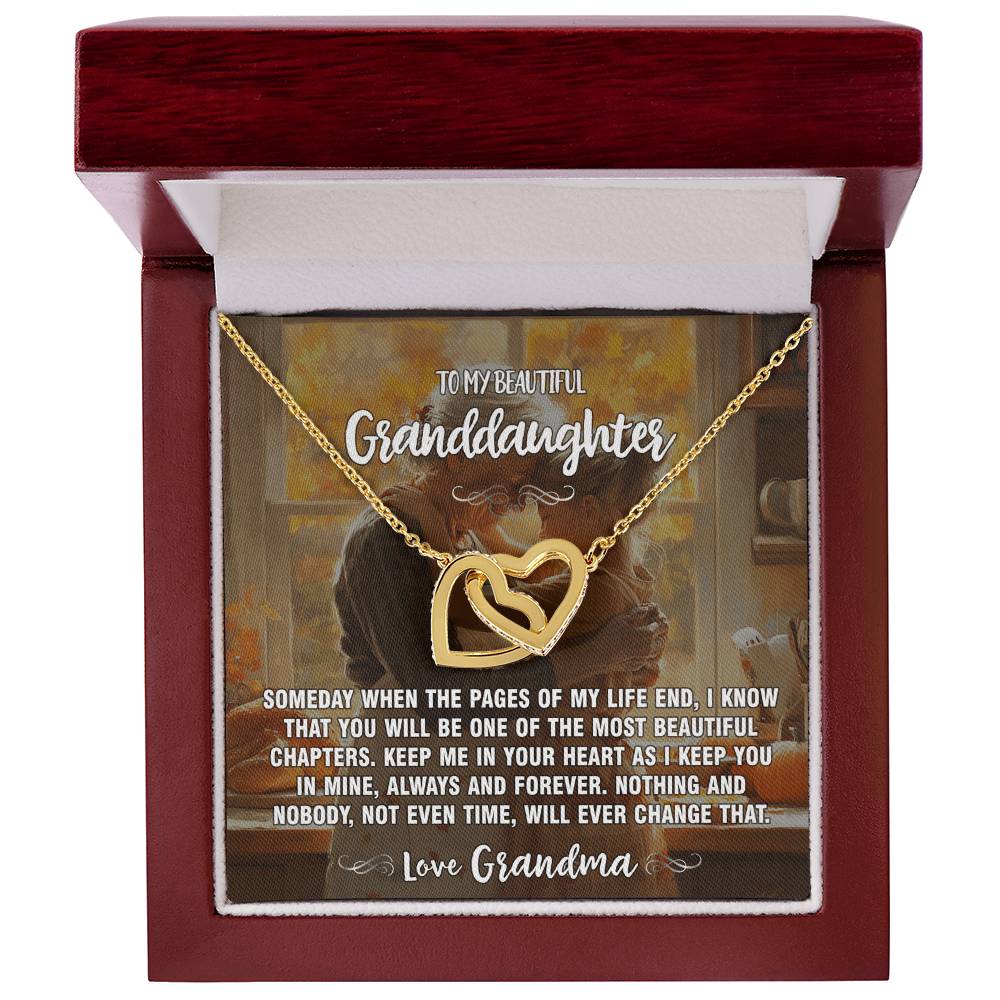 Pages of Life Grandma To Granddaughter Hearts Necklace 6