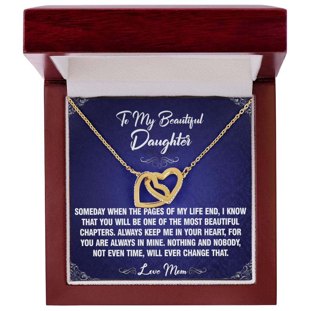 Pages of My Life Daughter From Mom Heart Necklace