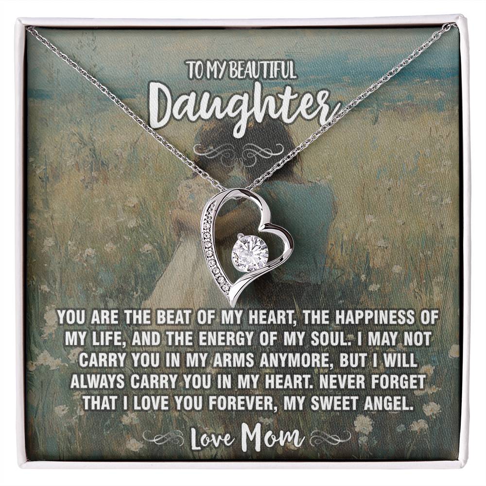 Beat Of My Heart Mom To Daughter Pendant Necklace