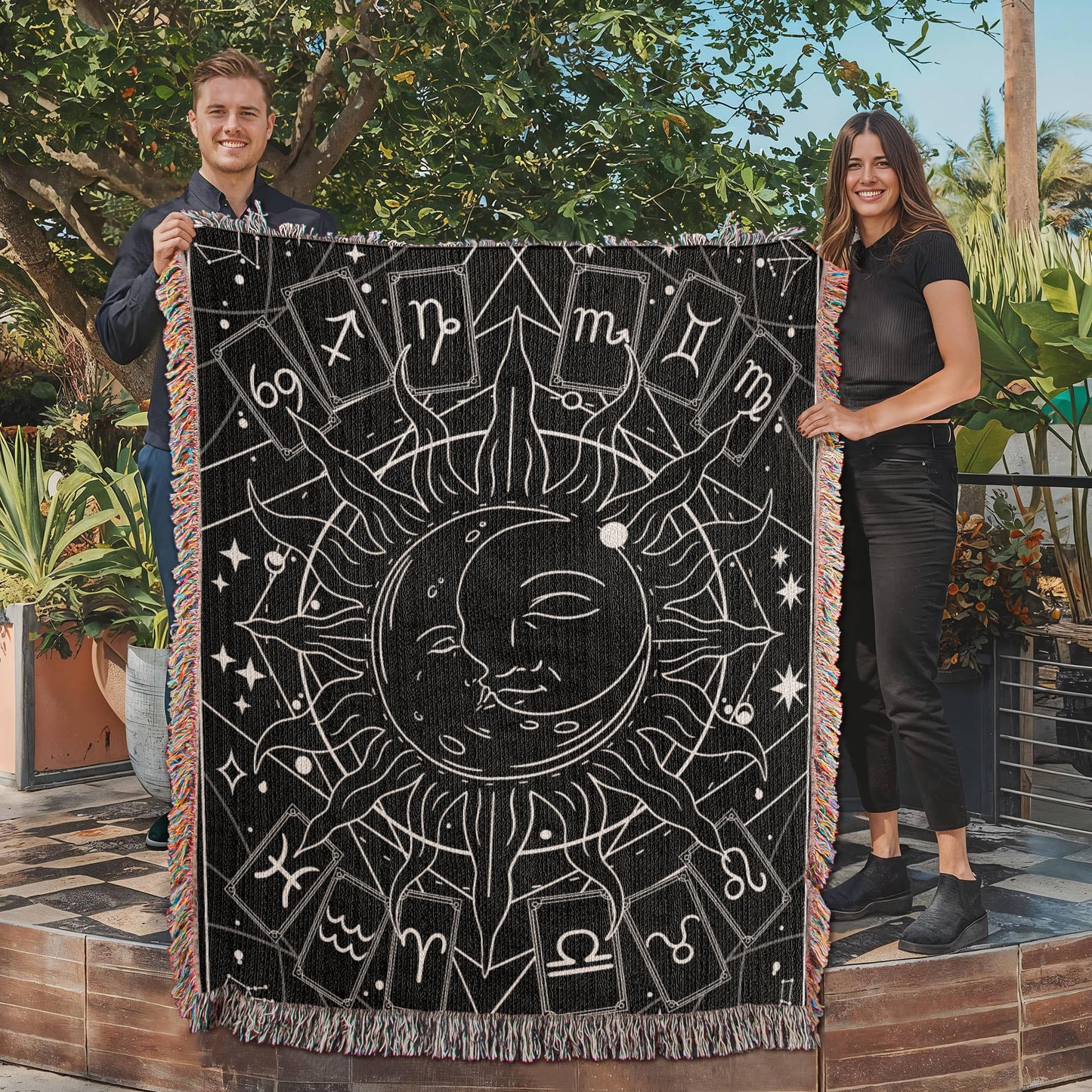 Sun And Moon Celestial Harmony Blanket