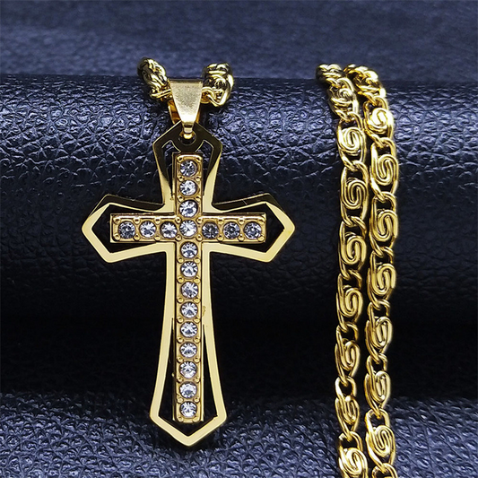 Pendant Cross Titanium Steel Necklace