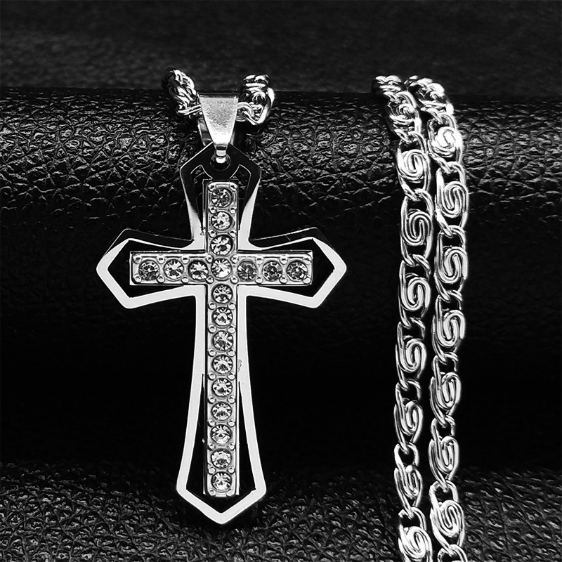 Pendant Cross Titanium Steel Necklace