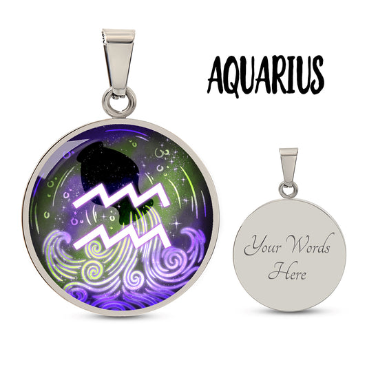 Aquarius Zodiac Constellation Pendant Necklace
