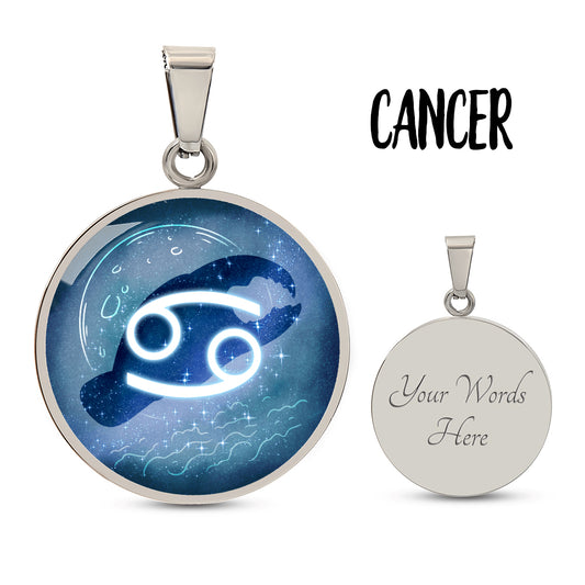 Cancer Zodiac Constellation Pendant Necklace