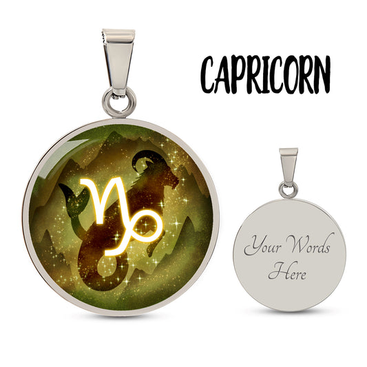 Capricorn Zodiac Constellation Pendant Necklace