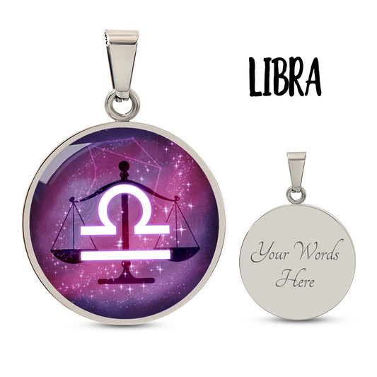 Libra Zodiac Constellation Pendant Necklace