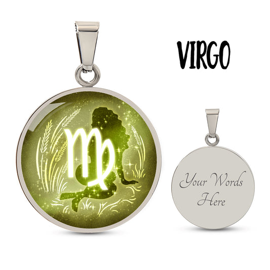 Virgo Zodiac Constellation Pendant Necklace