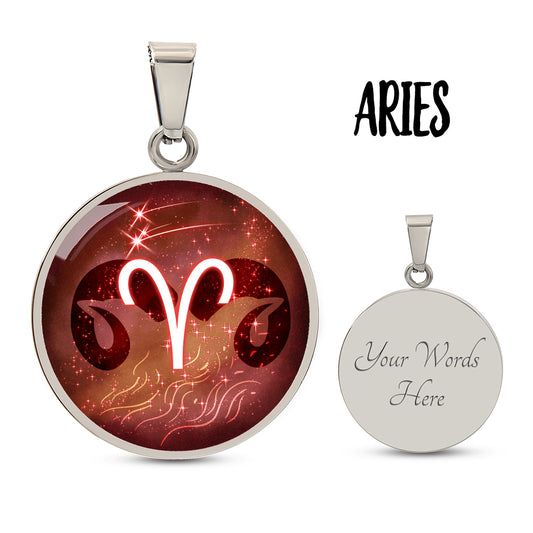 Aries Zodiac Constellation Pendant Necklace