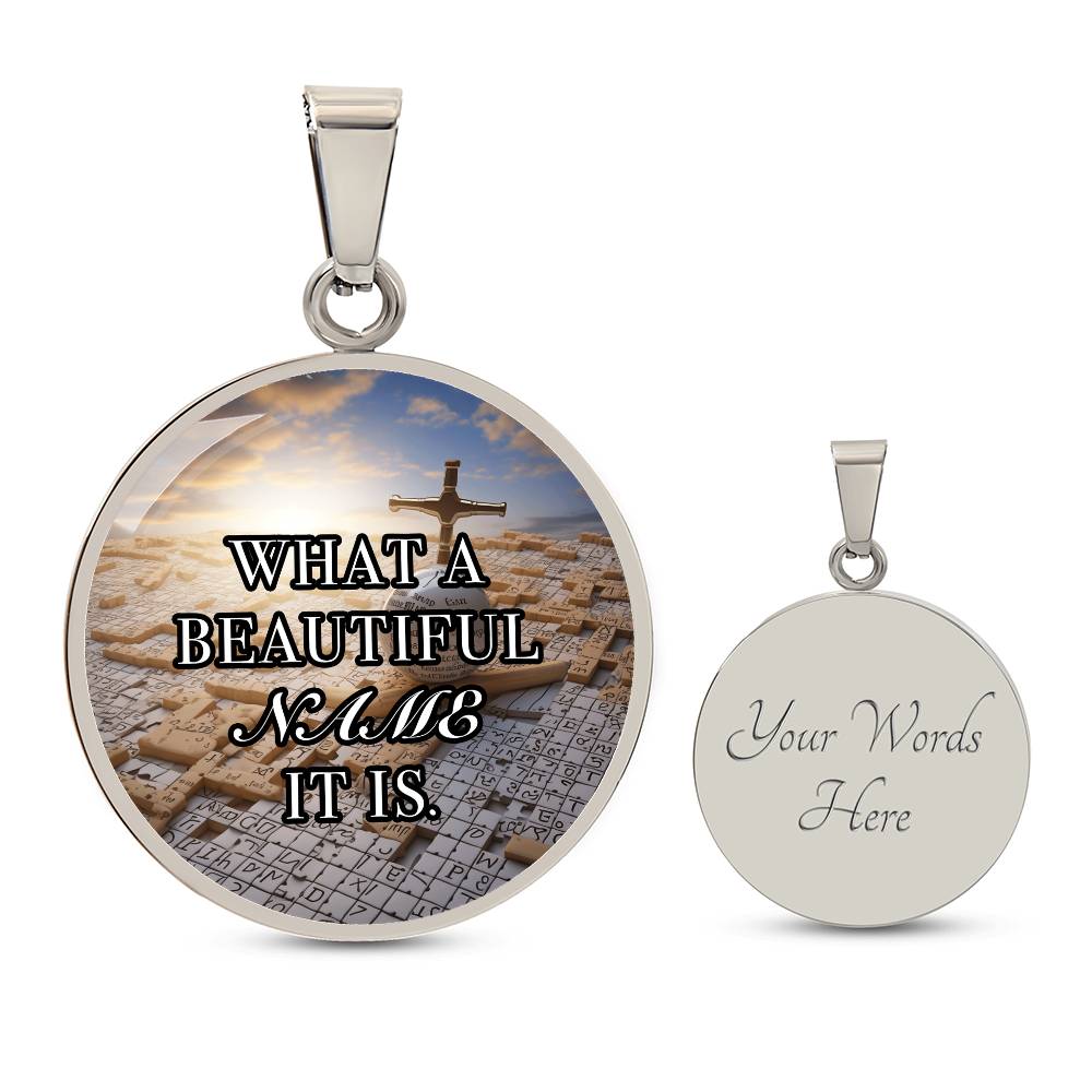 Beautiful Name Circle Faith Pendant Necklace 1