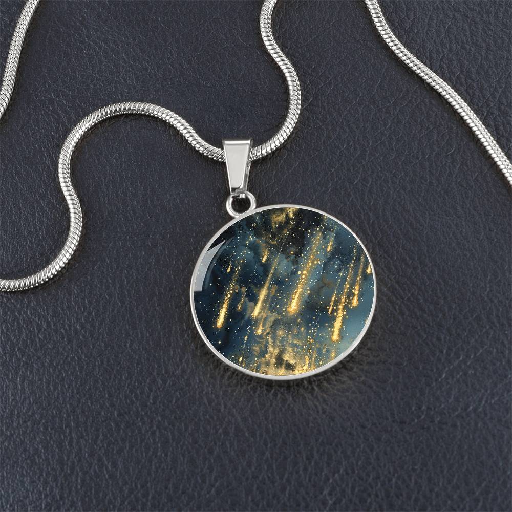 The Meteor Rain Circle Pendant Necklace