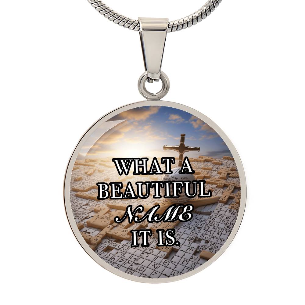 Beautiful Name Circle Faith Pendant Necklace 1