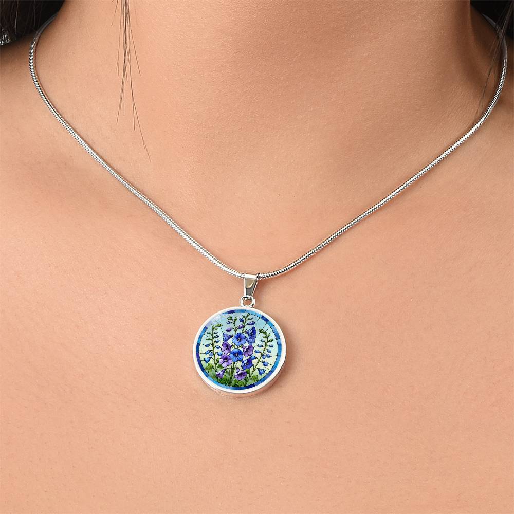 The Larkspur Circle Pendant Necklace