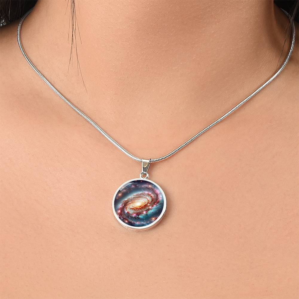Nebula Hurricane Circle Pendant Necklace
