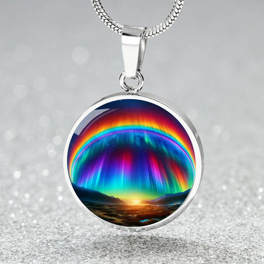 The Northern Rainbow Circle Pendant Necklace