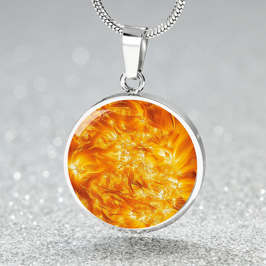 The Sun Star Circle Pendant Necklace