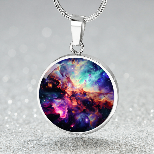 The Galaxy Bang Circle Pendant Necklace
