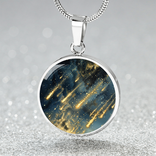 The Meteor Rain Circle Pendant Necklace