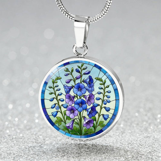The Larkspur Circle Pendant Necklace