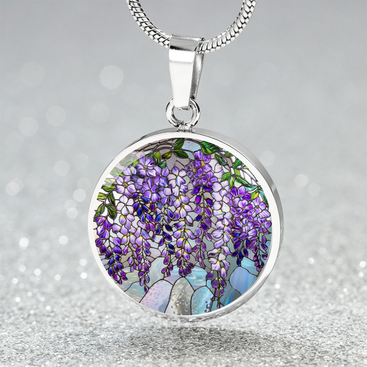 The Wisteria Cascade Circle Pendant Necklace