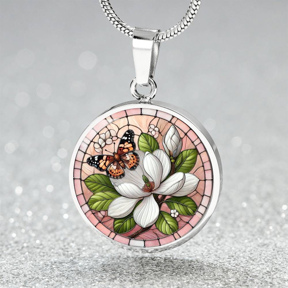 The Magnolia Circle Pendant Necklace