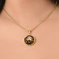 The Halloween Jack O'Lanterns Circle Pendant Necklace
