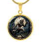 Werewolf Halloween Circle Pendant Necklace