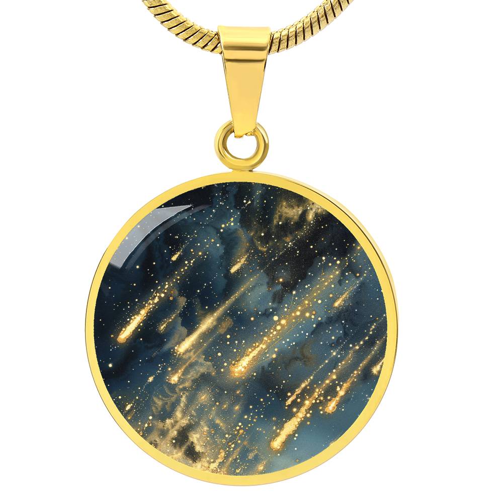 The Meteor Rain Circle Pendant Necklace