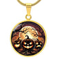 The Halloween Jack O'Lanterns Circle Pendant Necklace