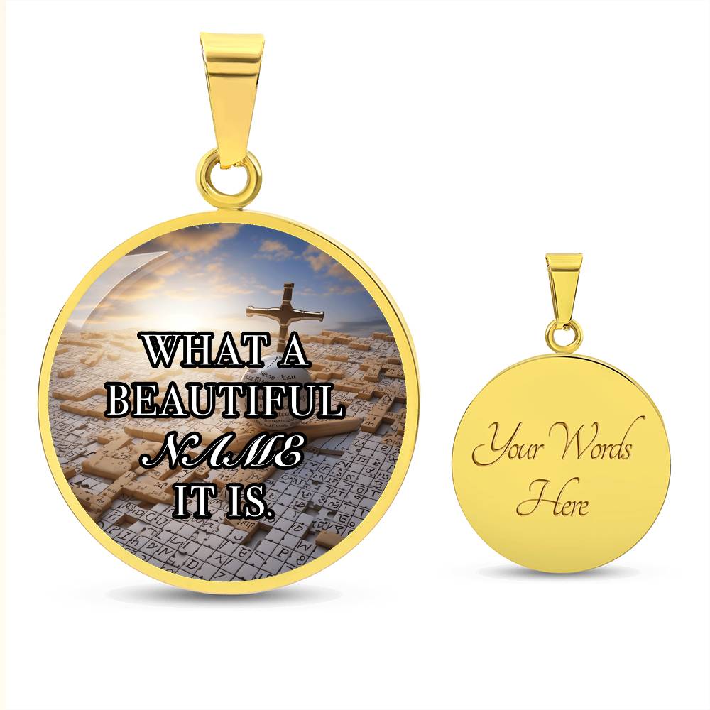 Beautiful Name Circle Faith Pendant Necklace 1