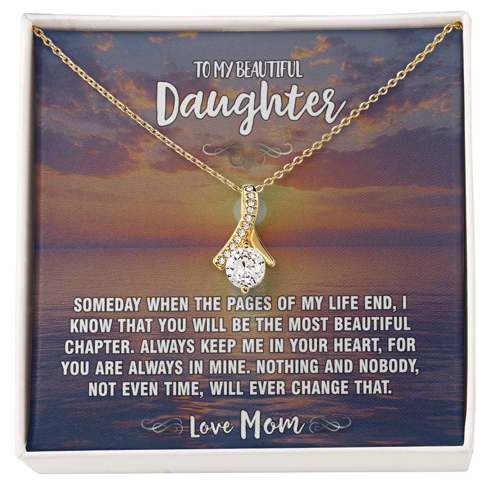 Beautiful Chapter Mom To Daughter Pendant Necklace